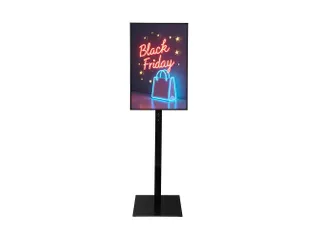 Verlichte Infostandaard LED Slide In A1 Zwart - 4