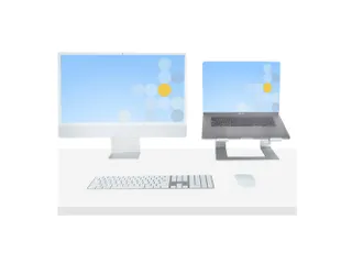 Laptopstandaard Zilver Aluminium Ergonomisch max 5 kg tot 17'' - 9