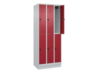 dubbeldekse locker,HxBxD 1950x750x500mm,3x2vak.,vak B 250mm - 2