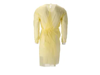 Pp Non Woven Isolatieschort Geel Pe Coating Tricot Manchet 100 Stuks - 4