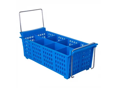CaterRacks Bestekdraagkorf 8-delig kunststof Blauw met grepen