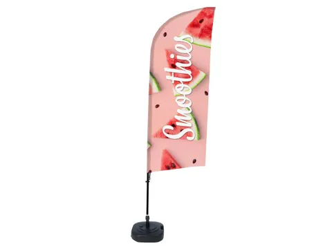 Horecavlag Alu Wind complete set "Smoothies" Watermeloen