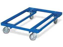 Onderwagen Euronormbakken Staal 800x600mm 240kg 2 Zwenk-/2 Bokwielen