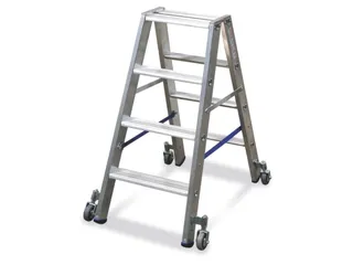 Vouwladder Aluminium H 950mm Aan Beide Zijden Te Gebruiken 2x4treden - 2