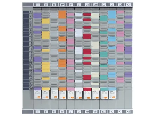 Planbord Nobo Jaar/maand 12 Panelen Met 32 Sleuven