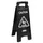 Tweezijdig Waarschuwingsbord Symbool Caution Wet Floor Zwart