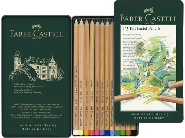 Crayons Pastel Secs Bruynzeel – Boîte De 12 – Qualité Professionnelle – Aquarellables – Design Pastel