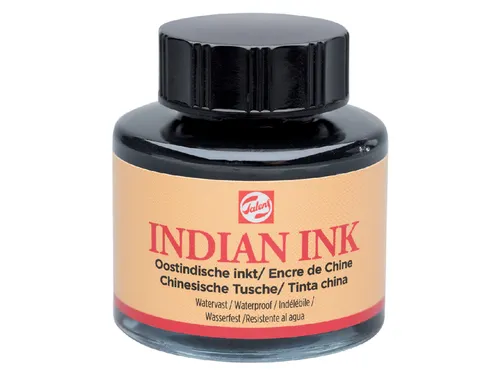 Oost-Indische inkt Talens zwart 30ml