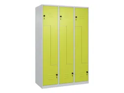 Z-garderobekast,HxBxD 1850x1200x500mm,vak B 200/400mm,draaigrendel