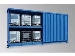 stellingcontainer v. gevaarlijke stoffen,max. 12xIBC,staand