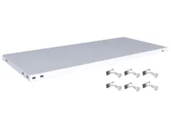 legbord,v. magazijnstelling,BxD 1300x600mm,vakl. 125kg,staal,RAL7035