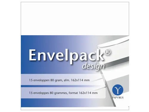Envelop Papyrus Envelpack Design C6 114x162mm wit 894406 15 stuks