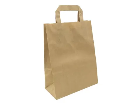 Papieren zak Kraft met Handvat 28x22cm 70 Gram 250 Stuks