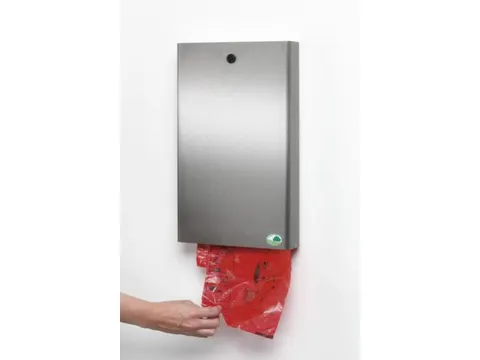 Hondenpoepzakje Wand/Paal 430x 265x 60mm Staal Roestvrij Staal