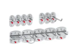 assortiment de supports p. plaque de rangement perforée RAL7016