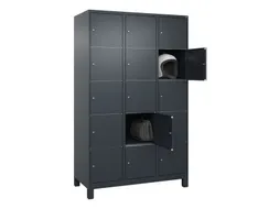 lockerkast,HxBxD 1950x1200x500mm,3x5vakken,vak B 400mm,cil.-slot