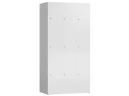 Lockerkast 1800x870x500mm 3x3 vakken cilinderslot, sokkel, RAL9003