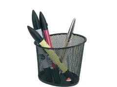 Pennenpotje In Mesh Metaal, Zwart