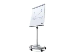 Mobiele Flipchart Vario met ronde stalen voet en wielen