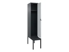 locker met bank,HxBxD 2120x400x815mm,1vak,vak B 400mm,draaigrendel