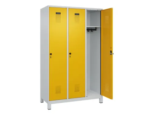 locker,HxBxD 1950x1200x500mm,3vak,vak B 400mm,draaigrendel,voeten