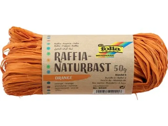 Folia raffia oranje