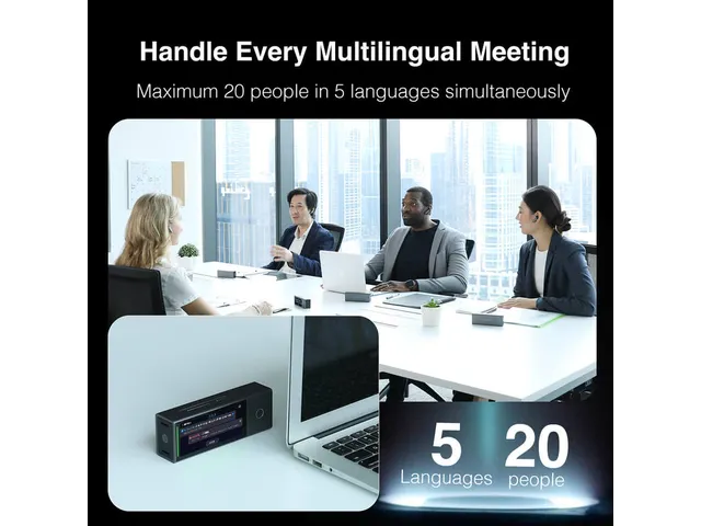 Timekettle X1 AI Interpreter Hub 3-20 personen incl. 2 oordopjes