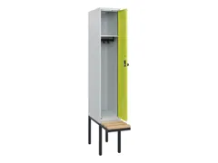 locker met bank,HxBxD 1950x300x815mm,1vak,vak B 300mm,draaigrendel