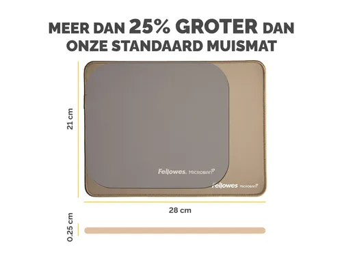 Muismat Fellowes Breyta XL zand 21x28cm