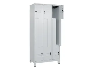 Z-garderobekast,HxBxD 1950x900x500mm,vak B 150/300mm,draaigrendel - 2