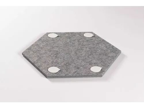 Akoestische PET-vilt Hexagon tegels donkergrijs 30x26cm 22 stuks