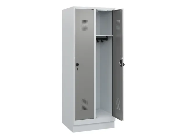 schoollocker,HxBxD 1630x600x500mm,2vak,vak B 300mm,draaigrendel,sokkel