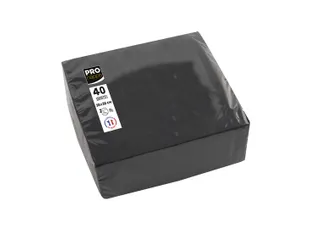 Servet Pronappe 1/4 vouw 2-laags 380x380mm 40 vel zwart - 5