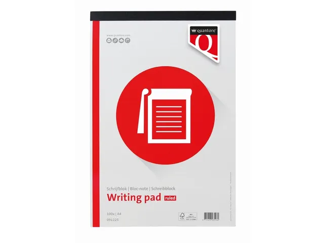 Schrijfblok Huismerk Quantore A4 Netto Lijn 60 Gram Voordeelbundel
