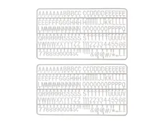 Letter set IEZZY voor letterbord 2x 150 letters en cijfers Wit