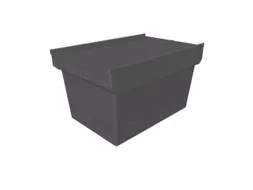 Herbruikbare containers HxLxB 340x610x400mm 58l PP-regeneraat zwart