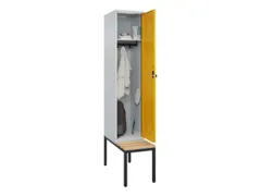 locker met bank,HxBxD 2120x400x815mm,1vak,vak B 400mm,draaigrendel