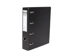 Ordner Elba Rado Plast 75mm Bank 2x A5 Mechanieken Zwart Pvc