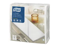Tork 478145 Premium Linstyle Dinnerservet wit 1/8-vouw 600 Stuks