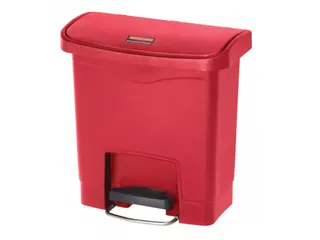 Pedaalemmer Slim Jim Step On Front Kunststof 15 Liter Rood - 1