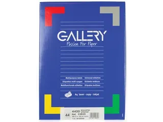 Gallery Witte Etiketten 48.3x25.4mm Ronde Hoeken - 1