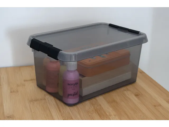 Comfort Line opbergbox 6L transparant grijs - 30x20x14,5cm