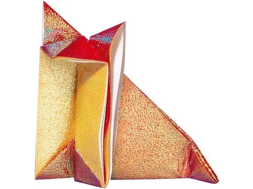 Vouwblaadjes Folia 75gr 14x14cm 50 vel 2-zijdig iriserend embossing as
