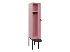 locker met bank,HxBxD 1950x300x815mm,1vak,vak B 300mm,draaigrendel
