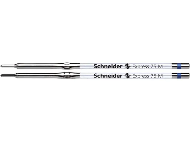Recharge stylo bille Schneider Express 75 M 2 pcs blister blue