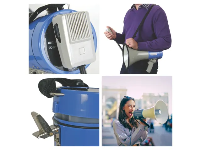 Megafoon met schouderriem 25 W Sirene, spreekfunctie, fluittoon