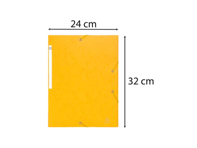 Elastomap 3 Kleppen Geel Glanskarton 600g/m2 Scotten A4