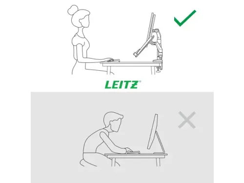 Monitor en laptoparm 2 Schermen Leitz Ergo grijs