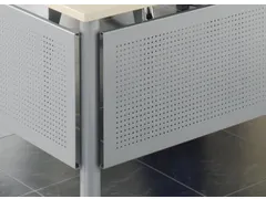 zichtscherm,v. bureau,HxB 400x800mm,zilverkleurig