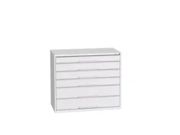 ladekast HxBxD 900x1050x550mm 6laden romp RAL7035 front RAL7035